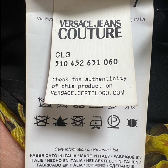 Versace Jeans Couture Chain Couture midi skirt Savage Barocco IT 48 US 12 pleats - Picture 8 of 9